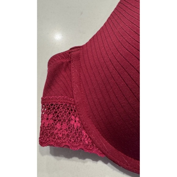 Felina Style# 130755 Full Coverage Memory Foam Underwire Bra Pink Size 32D - Picture 5 of 8